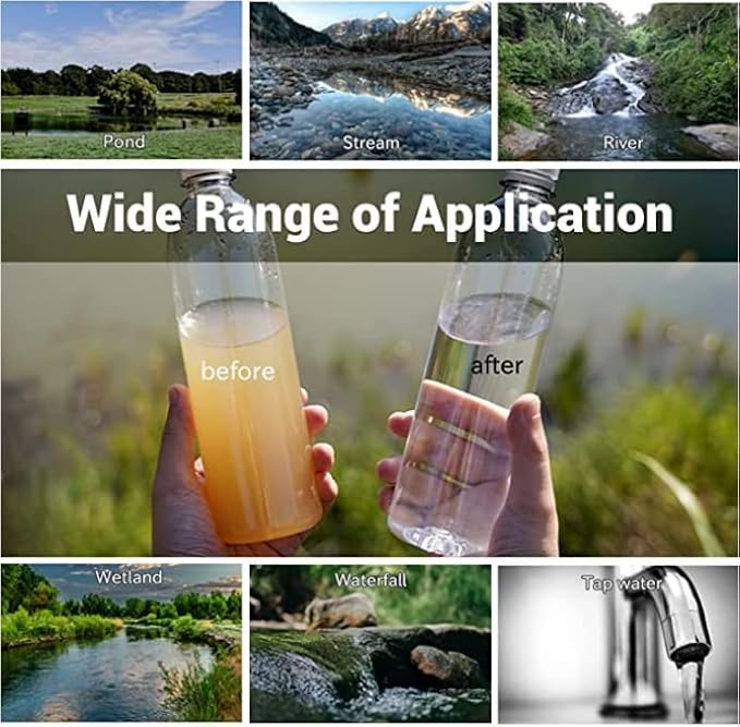 Mini Water Filter NatureNova Portable Emergency Water Filtration System Hiking Camping Straw Survival Gear Emergency Preparedness