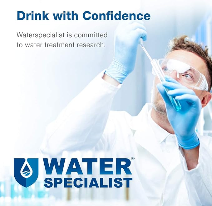 Waterspecialist 3US-PF01 3US-MAX-F01 Replacement Filter, NSF/ANSI 42 Certified Replacement for Filtrete® 3US-PF01, 3US-MAX-F01H, Delta RP78702, Manitowoc K-00337, K-00338, HF20, HF25, HF27, 2 Packs