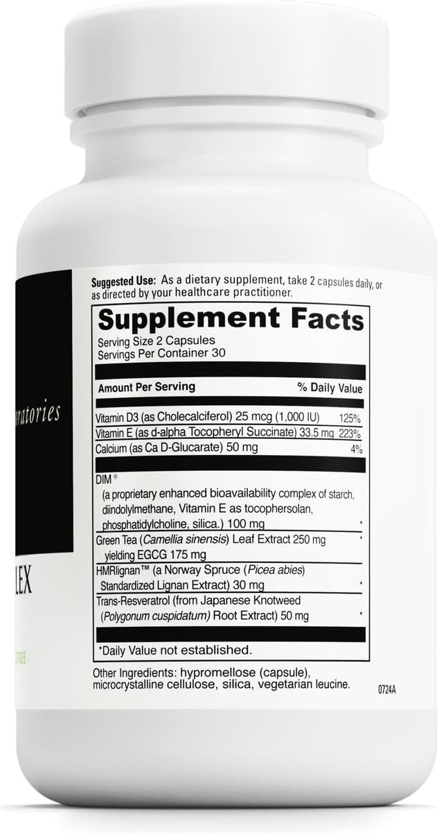 DAVINCI Labs BioDIM Complex - Hormone Support Supplement with Vitamin D3, DIM, Green Tea Extract, Vitamin E, Calcium, HMRlignan & Trans-Resveratrol* - 60 Capsules (30 Capsules)