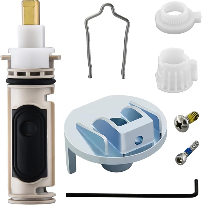 1222 Replacement Cartridge with 116653 Handle Adapter Kit for Moen, Compatible with One Hanlde Posi Temp Faucet