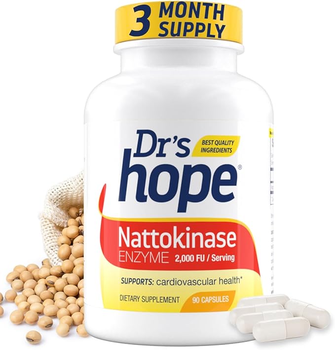 Nattokinase 2000 FU - Nattokinase Supplement Supports Cardiovascular Health and Healthy Blood Circulation - Non-GMO, Gluten-Free, 90 Veggie Capsules, Made in The USA