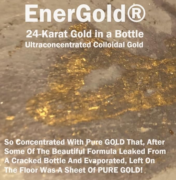 EnerGold® 99.99%-Pure Ultraconcentrated 200-ppm Ruby-Red Colloidal Gold. Deflect Radiation & EMFs, Repair DNA, Regenerate Pineal Gland, Rejuvenate All Tissues of The Body, Energize Your Aura,...