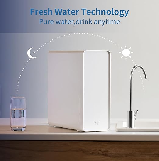 TOKIT U1 SE Under Sink Reverse Osmosis Water Filter System with Faucet 400 GPD High Flow 2:1 Pure to Drain Tankless RO Under Sink Water Filtration System FCC/SGS, NSF/ANSI 58&42 for Home Reduce TDS