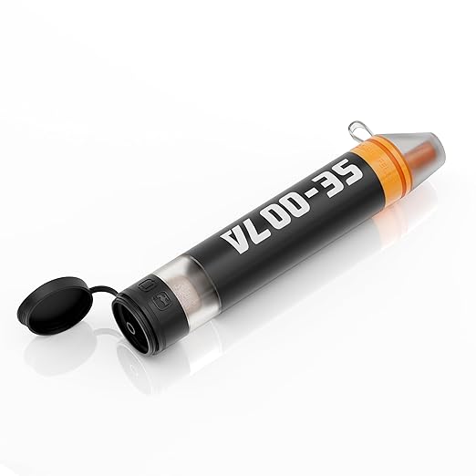 Personal Straw Water Filter to purify Water, Emergency Water Straws Portable Gear for Hiking, Camping, Travel, Fishing, Outing and Emergency Preparedness (2 Water Filters + 1 Filter Cartridge)