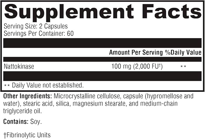 XYMOGEN Nattokinase - Nattokinase 2000 FU Blood Pressure Supplements - Heart Health, Circulation & Blood Pressure Support - Gluten Free, Vegan, Non GMO (120 Capsules)