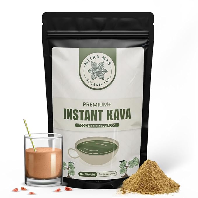 Instant Kava -100% Root Extracted True Kava - Calm Natural Powdered Kava - Easy to Use Instant Kava Fully Water Soluble for Everyone - 6-7 Year Old Roots 4oz Pack