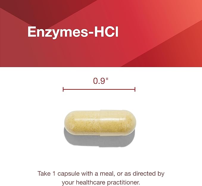 PROTOCOL FOR LIFE BALANCE Enzymes-HCl - Digestive Enzymes with Bromelain - Full Spectrum of Proteases - Digestion Supplement - Soy & Dairy Free - 120 Capsules