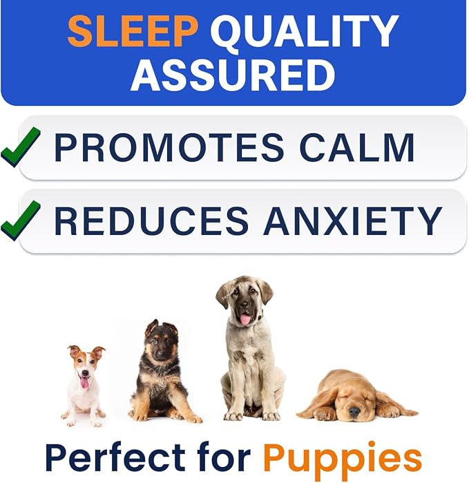 BARK&SPARK (MAX Strength) Melatonin for Dogs to Sleep & Anxiety Aid - Medium & Small Breeds - 6mg Doggie Sleeping Pills - 120 Treats