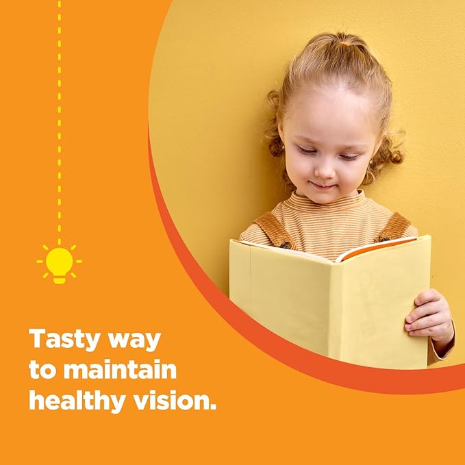 Kids Lutein Gummies - Mango Flavored Potent Lutein and Zeaxanthin Supplements for Eye Health - Eye Vitamins for Blue Light Protection, Dryness, Strain Support & Visual Sharpness - 60 Count