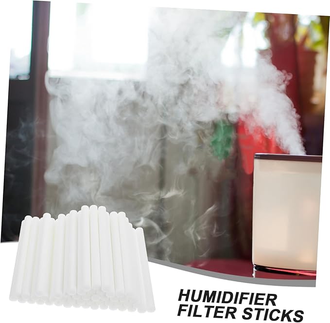 GALPADA 50pcs Cotton Filter Sticks for Diffuser and Humidifier 10x140mm Universal Absorbent Cotton Fragrance Replacement for Home Use