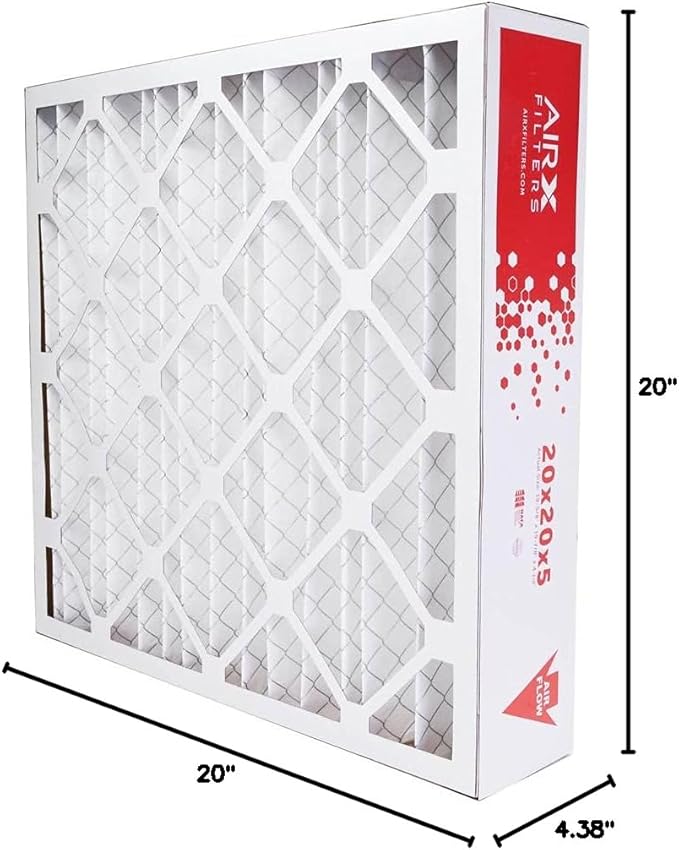 AIRx Filters 20x20x5 MERV 8 HVAC AC Furnace Air Filter Replacement for Honeywell FC100A1011 FC200E1011 CF200A1024, Dust 2-Pack, Made in the USA