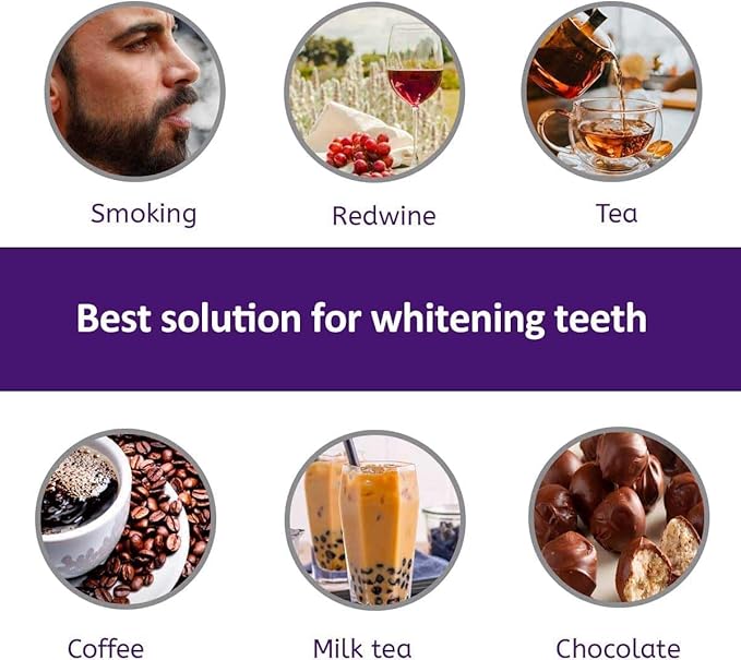 Purple Toothpaste Tabets for Teeth Whitening, Fresh Breath, Remineralizing Travel Toothpaste Tabs, Enamel-Safe, Fluoride & Plastic Free | 30 Count