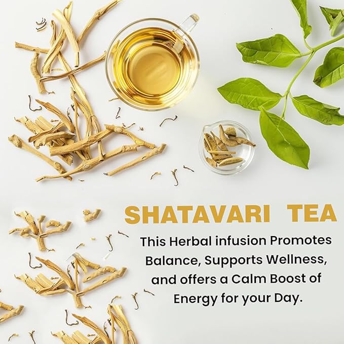 Shatavari root Tea Cut 100 g | Cut & Sifted for Herbal Tea | Organic Asparagus Racemosus from India| Premium Naturally Dried Shatavari root (Shatavri, Satawar) By Hebhac Herbals
