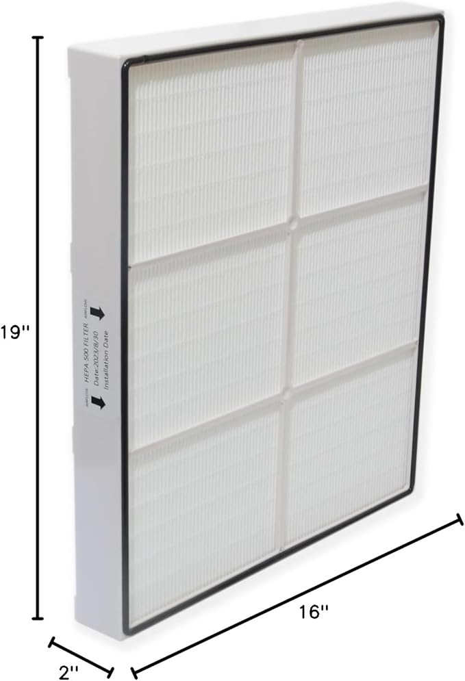 PUREBURG F321 Replacement Filter Compatible with Dri-Eaz DefendAir HEPA 500 Air Scrubber (Model F284), H13 HEPA 16 x 19 x 2 Air Clean Air Purifier