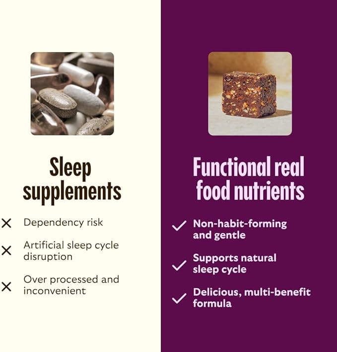 GEM Sleep Aid, Nighttime Bite, 7 Pack, Melatonin Free, L-Theanine, Magnesium, Valerian Root Extract | Vegan and Gluten Free | Earthy Chocolate Cherry, Trial Size (7 Pack)