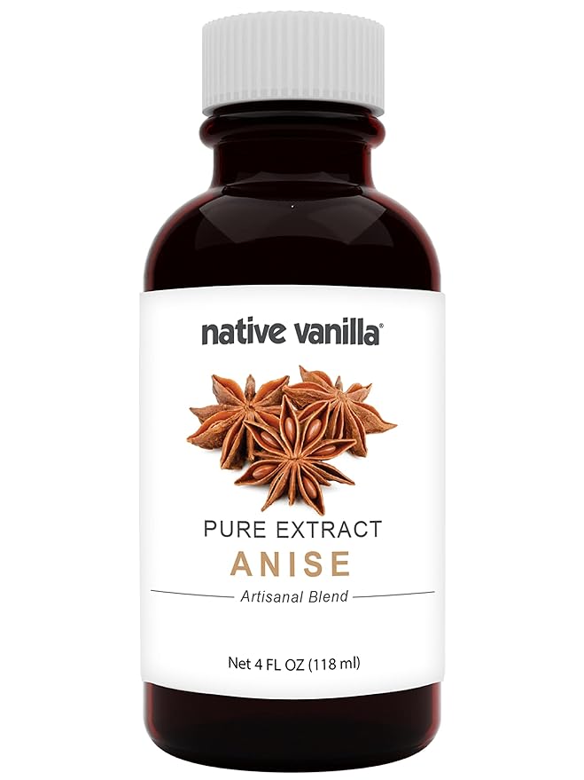 Native Vanilla - Anise Extract - 4 Fl Oz - Perfect for Cooking, Baking, and Dessert Crafting