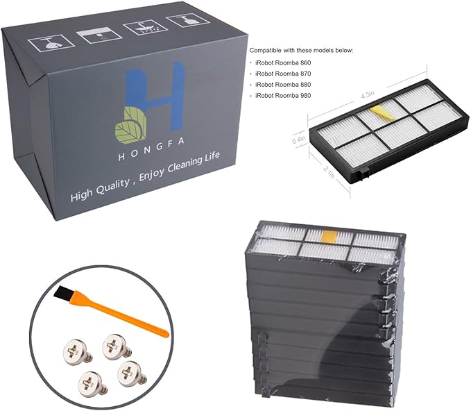 Replacement for iRobot Roomba Filters 960 981,15 Packs 800 and 900 Series Hepa Filters for Roomba 960 980 870 880 960 877 871 880 890 891 805 Robotic Vacuum Parts