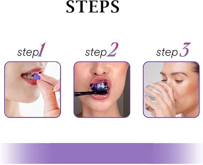 Purple Toothpaste Tabets for Teeth Whitening, Fresh Breath, Remineralizing Travel Toothpaste Tabs, Enamel-Safe, Fluoride & Plastic Free | 30 Count