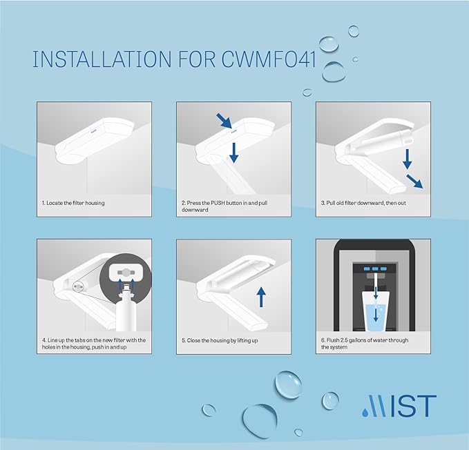 Mist Fresh LT120F Refrigerator Air Filter Replacement and ADQ36006101 Water Filter Replacement for LG, ADQ36006102, Kenmore Elite 9690, 46-9690, 469690, RFC 1200A, FML-3, (3 & 3 Pack bundle)