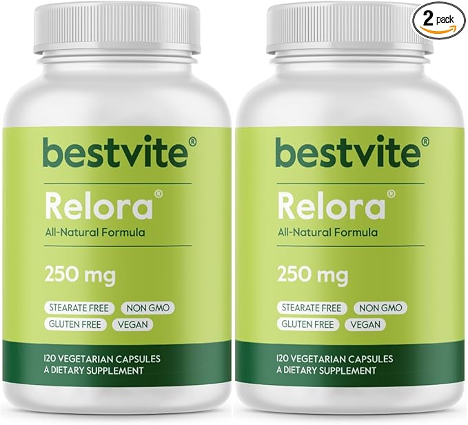 BESTVITE Filler-Free Relora 250mg (240 Vegetarian Capsules) (120 x 2) – Clinically Researched – No Stearates – Vegan – No Fillers – Supports The Management of Occasional Stress*