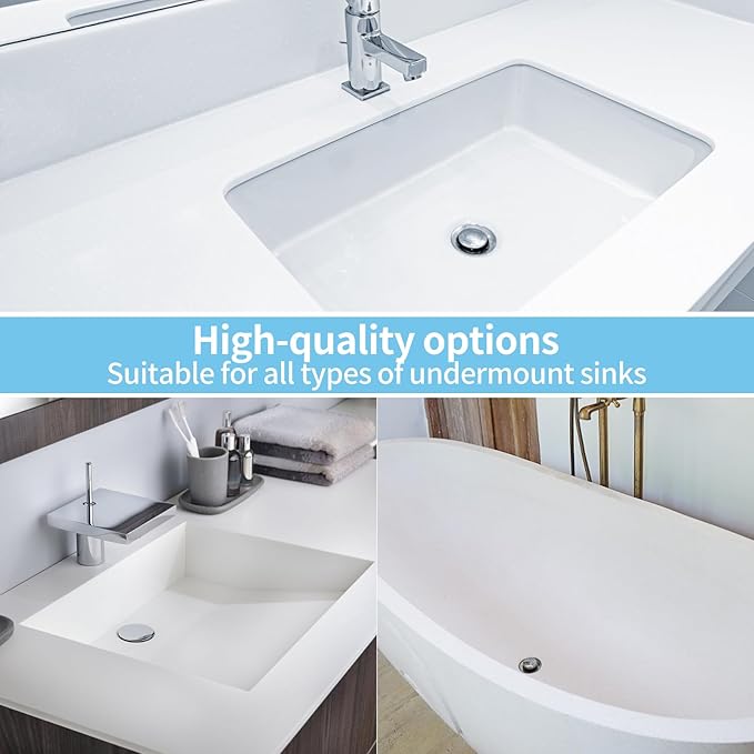 2 Pcs Universal 2-in-1 Sink Stop&Drain Strainer-Upgraded Pop-Up Design Sink Drain Plug Strainer with Stainless Steel Anti-Pooling Basket and Cleaning Brush for U.S. 1.1-1.6 Inch Drain Holes