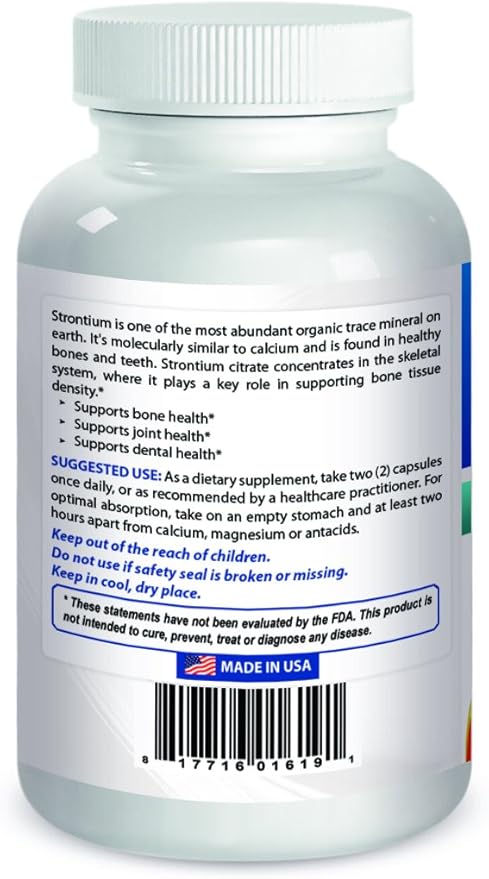 Best Naturals Strontium Bone Building Formula 680mg/serving 90 Capsules