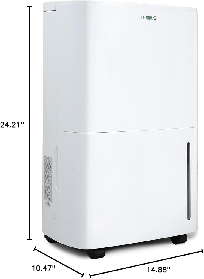 Uhome 150 Pints Dehumidifier with Pump - 7000 Sq. Ft Quiet Dehumidifier for Home, Large Basement, Storages and Large Rooms with 1.85Gallon Water Tank