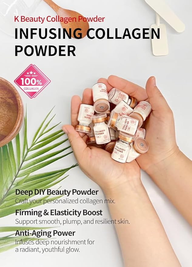 Infusing Collagen Powder (1.5g), Collagen Powder for face Skin Care, Anti-Wrinkle with Collagen, Korean Skin Care Cosmetic, All Skin Types, Collagen Booster, Skin Repair