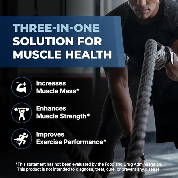 Muscle Health - Made in USA - Enhance Muscle Mass & Strength, Fast Workout Recovery, Reduce Fatigue & Boost Exercise Performance, 6-Sialyllactose (6-SL), 900mg, 90 Tablets