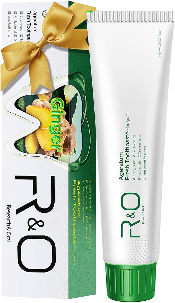 R&O Ginger Mint Fresh Toothpaste, 3.53 oz - A Miracle for Oral Hygiene, Maintains Fresh Breath, Relieves Oral Discomfort, Removes Dental Plaque, Enhances Oral Health