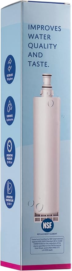 Mist EDR5RXD1 Refrigerator Water Filter Replacement for EveryDrop Filter 5, Whirlpool 4396508, 4396510, WF-NL240, Kenmore 46-9010 – NSF 42 Certified – 3 Pack