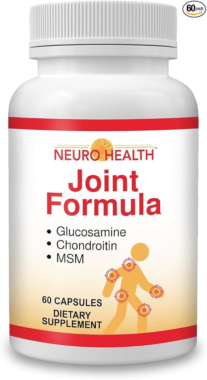 Joint Formula with Glucosamine, Chondroitin and MSM, 60 Capsules (1 Bottle) Turmeric/Joint Support Supplement for Bones, Back, Knees, Hands/Used for Cartilage & Joint Support