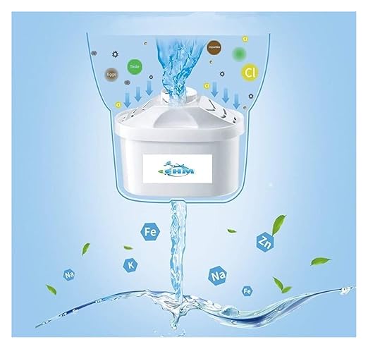 Ultra Premium 3.8L Alkaline Water Filter Pitcher BPA Mineralized pH 9.5 Activated Carbon Filter for Healthy Drinking Water(Black)