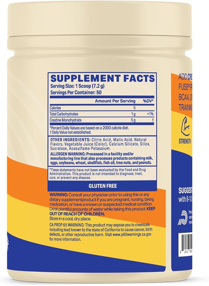 Podium Nutrition, Solos | Creatine Monohydrate, 50 Servings, Strawberry, Boost Athletic Performance