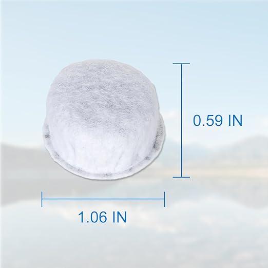 6pcs Replaceable Activated Charcoal for Water Filter Straw, Activated Carbon Filter Reduce Dirt, Microplastics, 30+ Contaminants from Water, Filter Replacement for Hiking, Camping, Travel