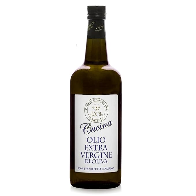 Roi Extra Virgin Olive Oil from Italy - Cucina Ligurian Olive Oil from Italy, First Cold Pressed, Pure, Polyphenol Rich EVOO, 34 fl oz (1 liter)