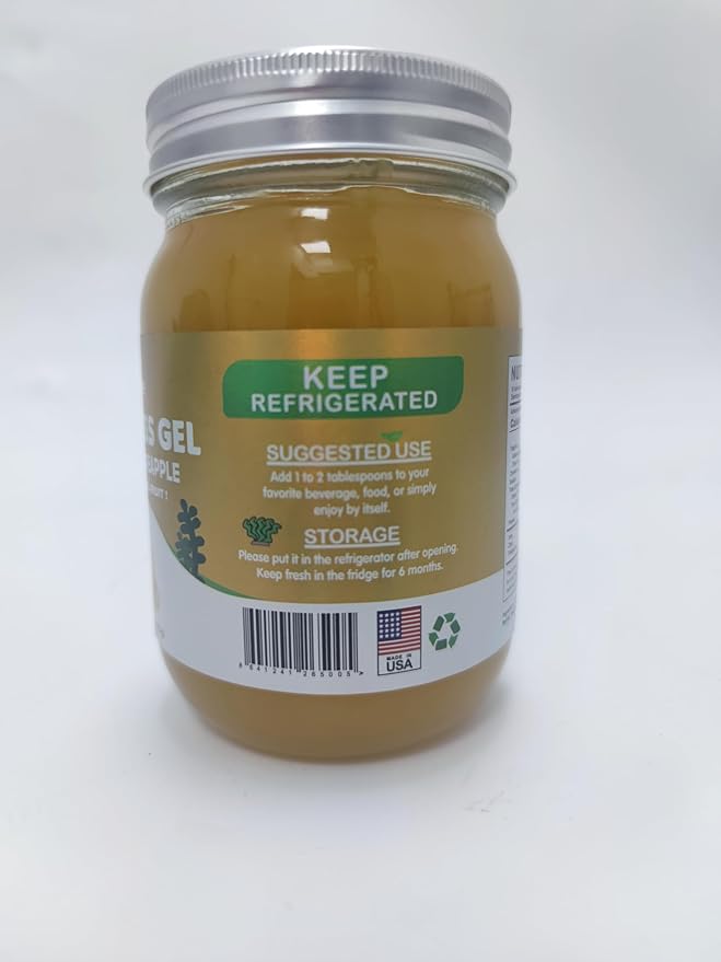 Sea Moss Gel Mango Pineapple Flavor - Natural Seamoss Gel with 92 Minerals and Vitamins - Non-GMO, Gluten-Free, Vegan - Immune Defense-15 OZ