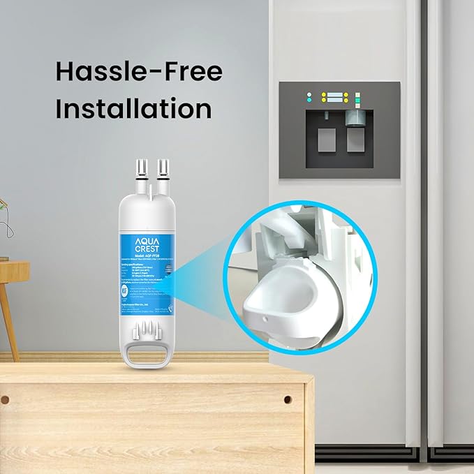 AQUA CREST EDR1RXD1 Replacement for W10295370A, Everydrop® Filter 1, EDR1RXD1B, P8RFWB2L, P4RFWB, Kenmore® 46-9081, 46-9930, Refrigerator Water Filter, 2 Filters