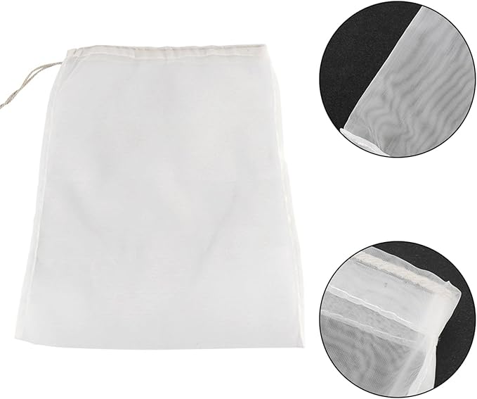 150 Micron Brew Bag for Wine Nut Milk, 100 Mesh Fine Strainer Bag 11"x17.7", Nylon Wine Filter Bag Nut Milk Bag Reusable, for Beer Wine Nut Milk, Cider, Hops, Juicing Home Brewing(1 Pc)