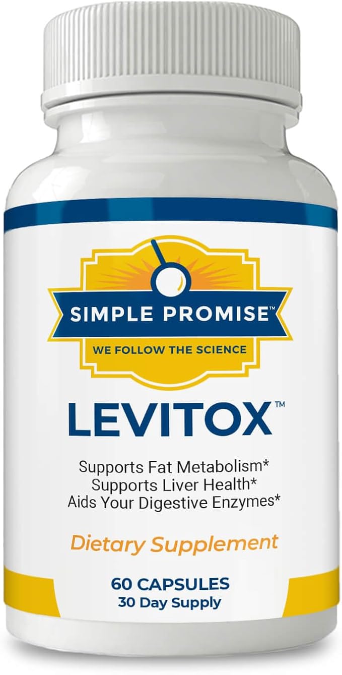 Simple Promise Levitox - Liver Detox Supplement with Milk Thistle, Dandelion Root and Artichoke Extract - Supports Liver Health, Metabolism and Digestion - 60 Capsules