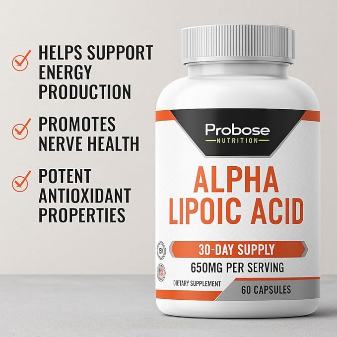 Alpha Lipoic Acid (ALA) 60 Capsules 30-Day Supply