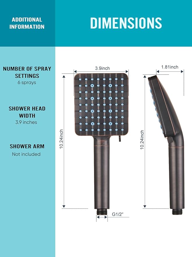 Cobbe Filtered Shower Head with Handheld, High Pressure 6 Spray Mode Showerhead with Filters, Water Softener Filters for Hard Water - Remove Chlorine - Reduces Dry Itchy Skin, Oil Rubbed Bronze