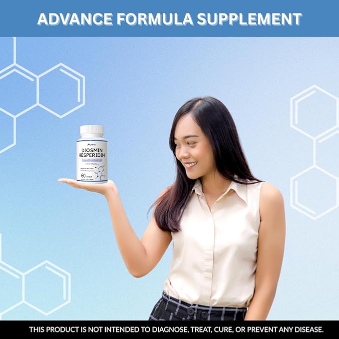 Diosmin Hesperidin 1000 Mg | Advance Support Supplement | Capsules for Men & Women, 300 Capsules (Pack of 5)