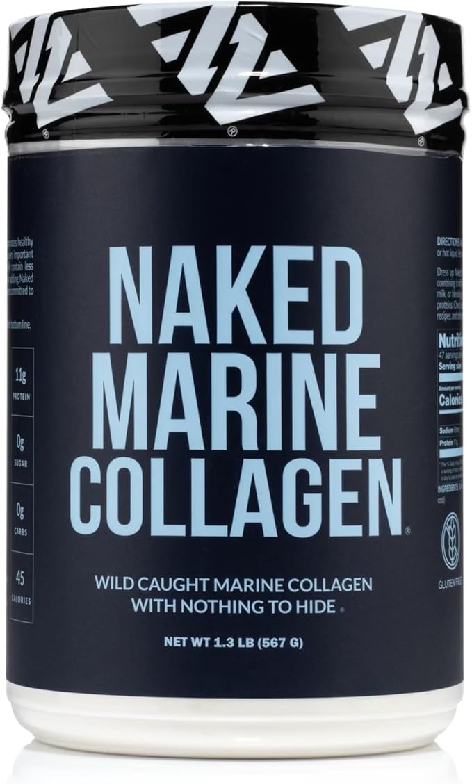 NAKED Marine Collagen Peptides Protein Powder - Unflavored - from Wild Caught Cod - Paleo Friendly, Non-GMO, Soy-Free, Gluten-Free - 47 Servings
