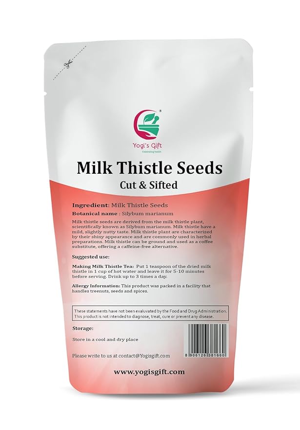 Milk Thistle Tea (Seeds) 4oz | Promotes Liver Health | Loose Bulk Bag | by Yogi's Giftยฎ