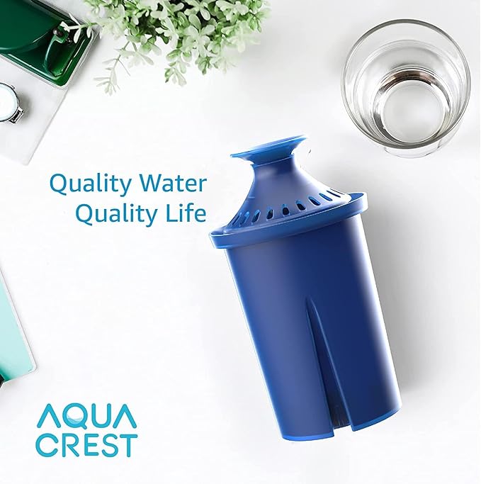 AQUA CREST Water Filter, Intended for Brita® Elite® Water Filter, Pitchers and Dispensers, Everyday, UltraMax, Metro+, XL and More, Lasts 6 Months, 1 Pack