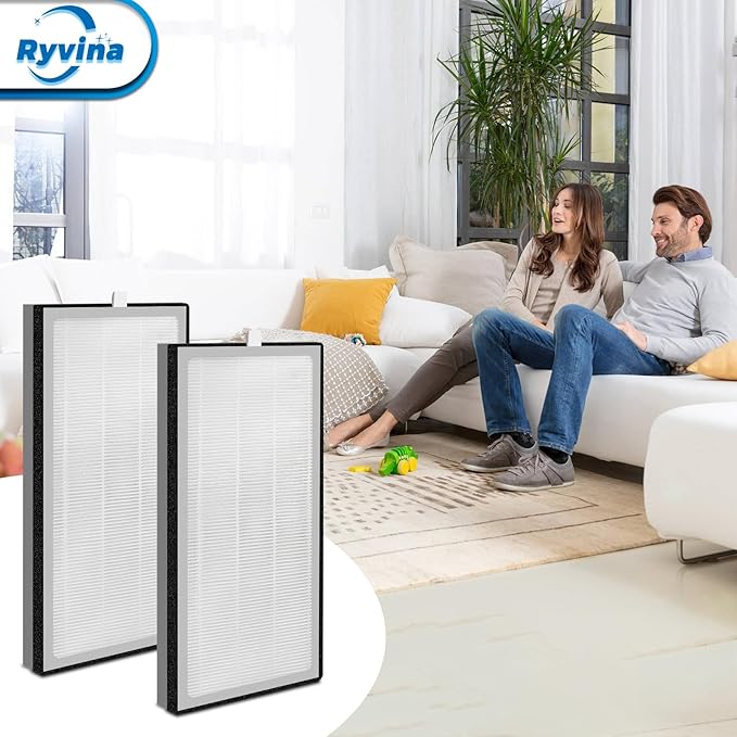 40 Replacement Filters Compatible with MA Air Purifier 40 Series, 3 in 1 with Pre-Filter, H13 Filter and Activated Carbon Filter, 4 Pack