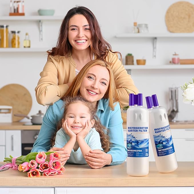 W10295370A Water Filter Replacement, Compatible with EDR1RXD1 Water Filter, Everydrop Filter 1, WHR1RXD1, W102953 70A, W10295370, EDR1RXD1B, 46-9081, 3 Pack JUNEFAY