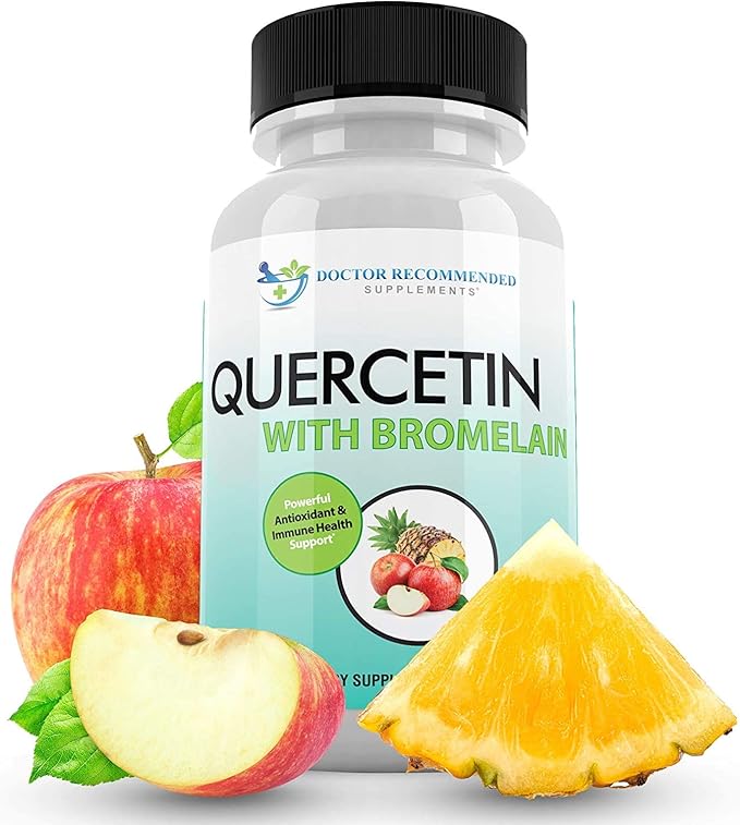 Quercetin 800mg w/Bromelain 165mg Per Serving- 120 Veggie Capsules-Full 60 Day Supply, Vitamin Supplement, Bioflavonoids, Gluten Free, Non-GMO (Pack of 3)