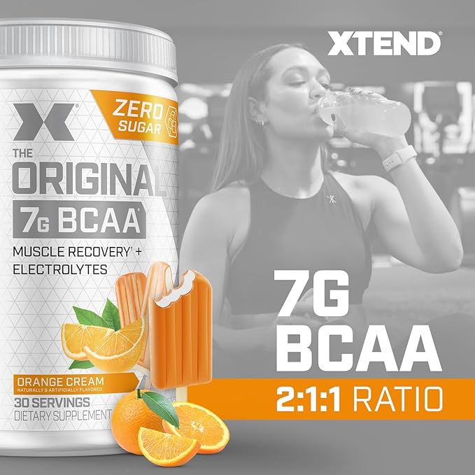 Xtend Original BCAA Powder 7g BCAA and 2.5g L-Glutamine, Sugar Free Post Workout Muscle Recovery Drink with Amino Acids for Men & Women, 30 Servings